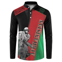 Black button-front cricket sweatshirt with green-red diagonal panel and batting player artwork