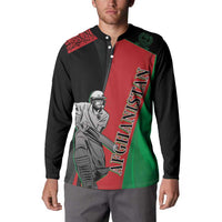 Black button-front cricket sweatshirt with multicolor panel and player graphic