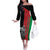 Custom Afghanistan Cricket Off The Shoulder Long Sleeve Dress Sporty Version - Wonder Print Shop