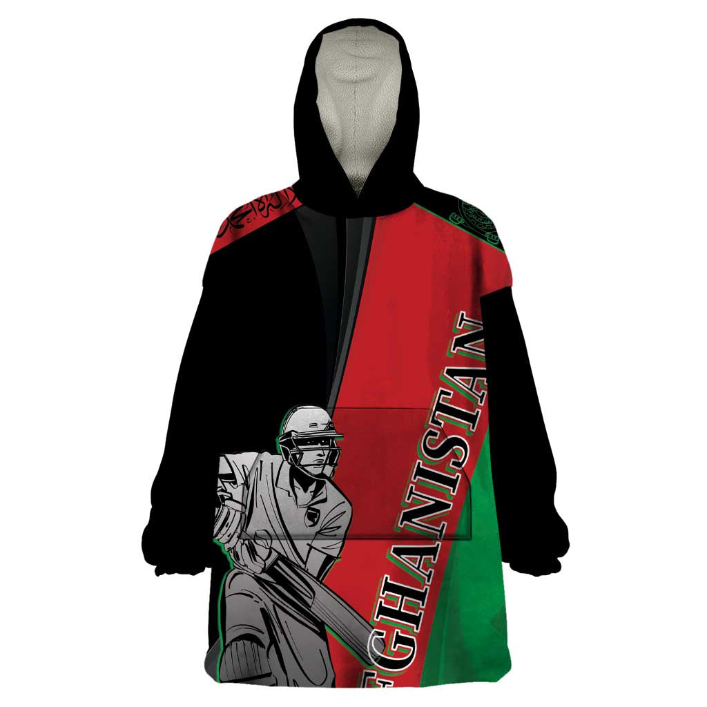 Custom Afghanistan Cricket Wearable Blanket Hoodie Sporty Version - Wonder Print Shop