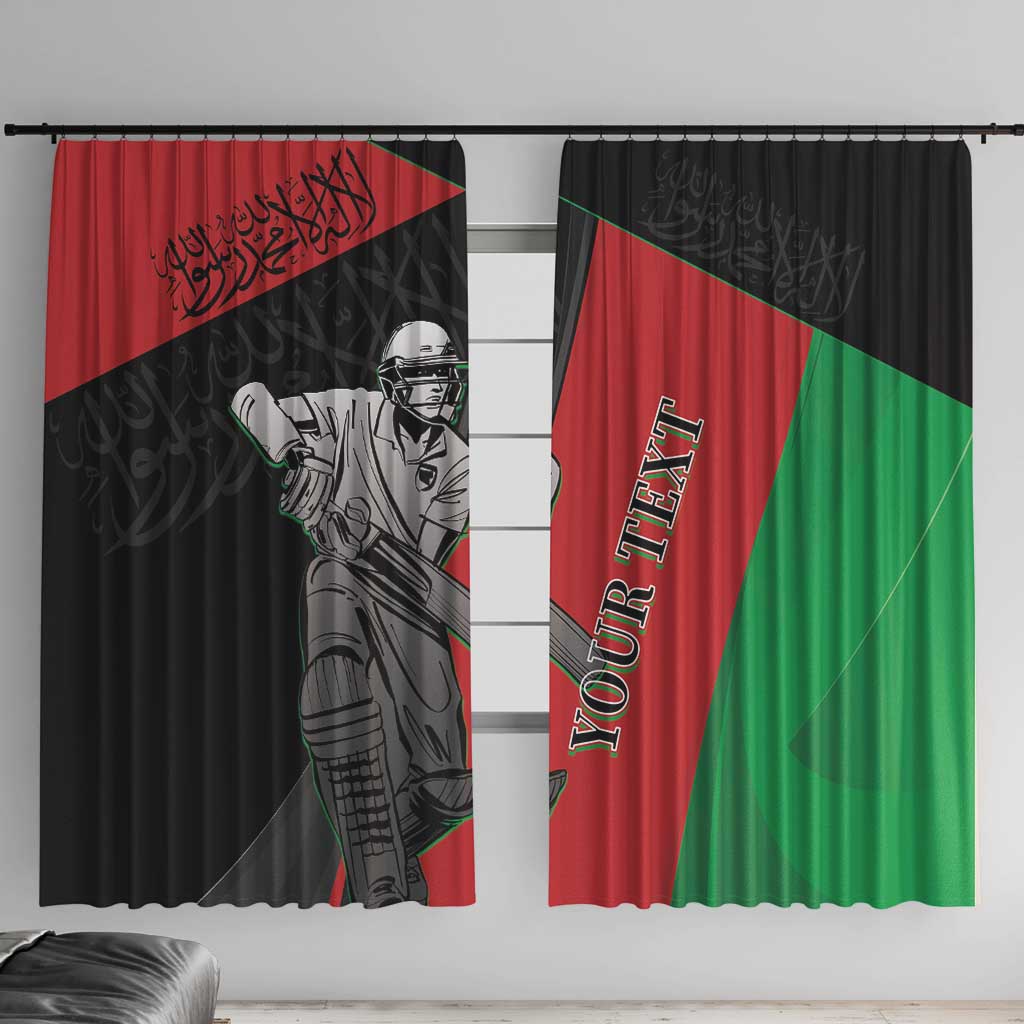 Custom Afghanistan Cricket Window Curtain Sporty Version - Wonder Print Shop