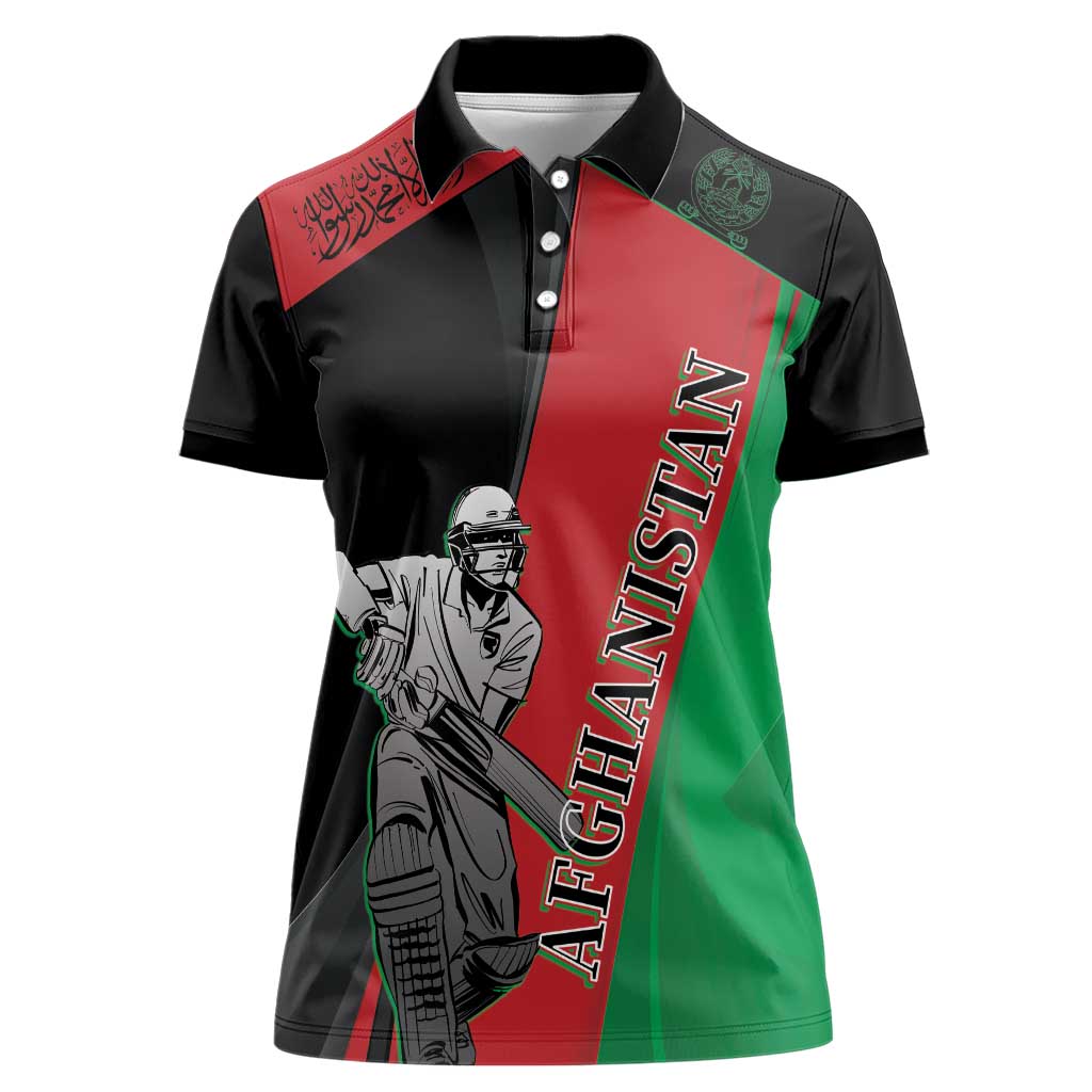 Custom Afghanistan Cricket Women Polo Shirt Sporty Version - Wonder Print Shop