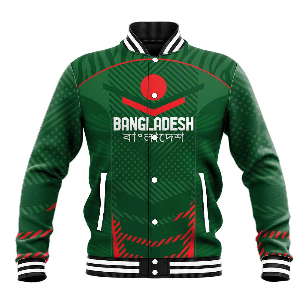 Custom Bangladesh Cricket Baseball Jacket Go Tigers Sporty Version LT9 - Wonder Print Shop