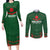 Custom Bangladesh Cricket Couples Matching Long Sleeve Bodycon Dress and Long Sleeve Button Shirt Go Tigers Sporty Version LT9 - Wonder Print Shop