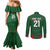 Custom Bangladesh Cricket Couples Matching Mermaid Dress and Long Sleeve Button Shirt Go Tigers Sporty Version