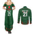 Custom Bangladesh Cricket Couples Matching Summer Maxi Dress and Long Sleeve Button Shirt Go Tigers Sporty Version LT9 - Wonder Print Shop