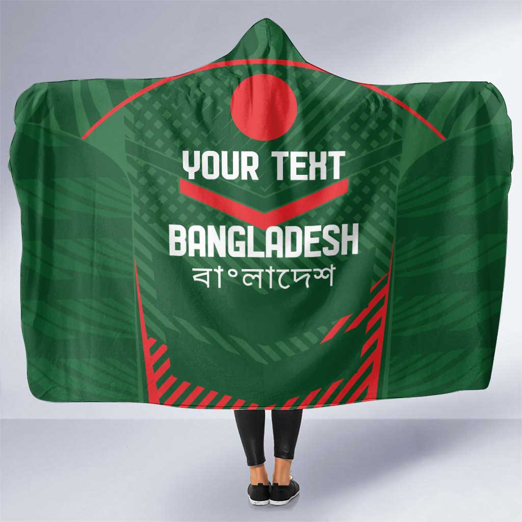 Custom Bangladesh Cricket Hooded Blanket Go Tigers Sporty Version