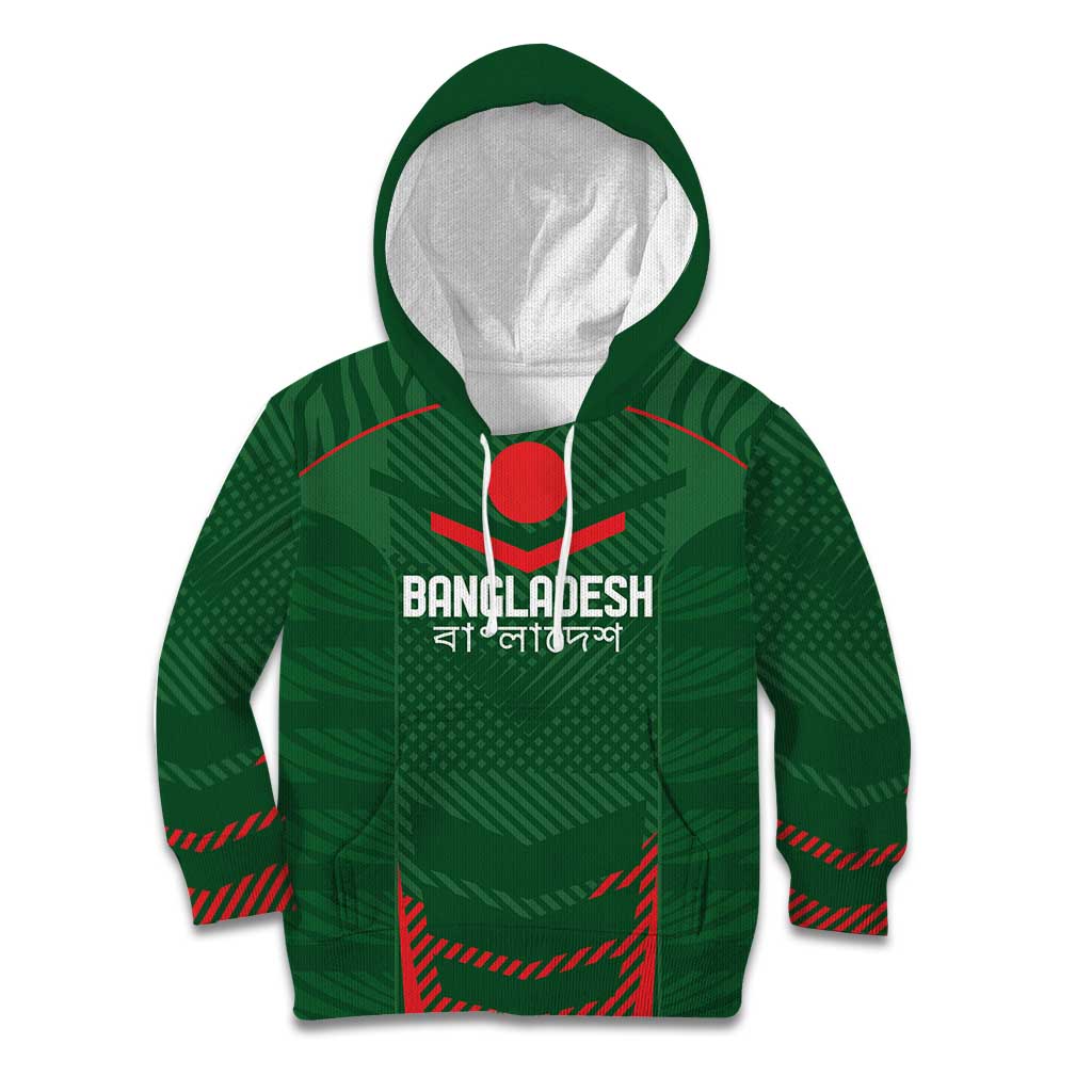 Custom Bangladesh Cricket Kid Hoodie Go Tigers Sporty Version - Wonder Print Shop