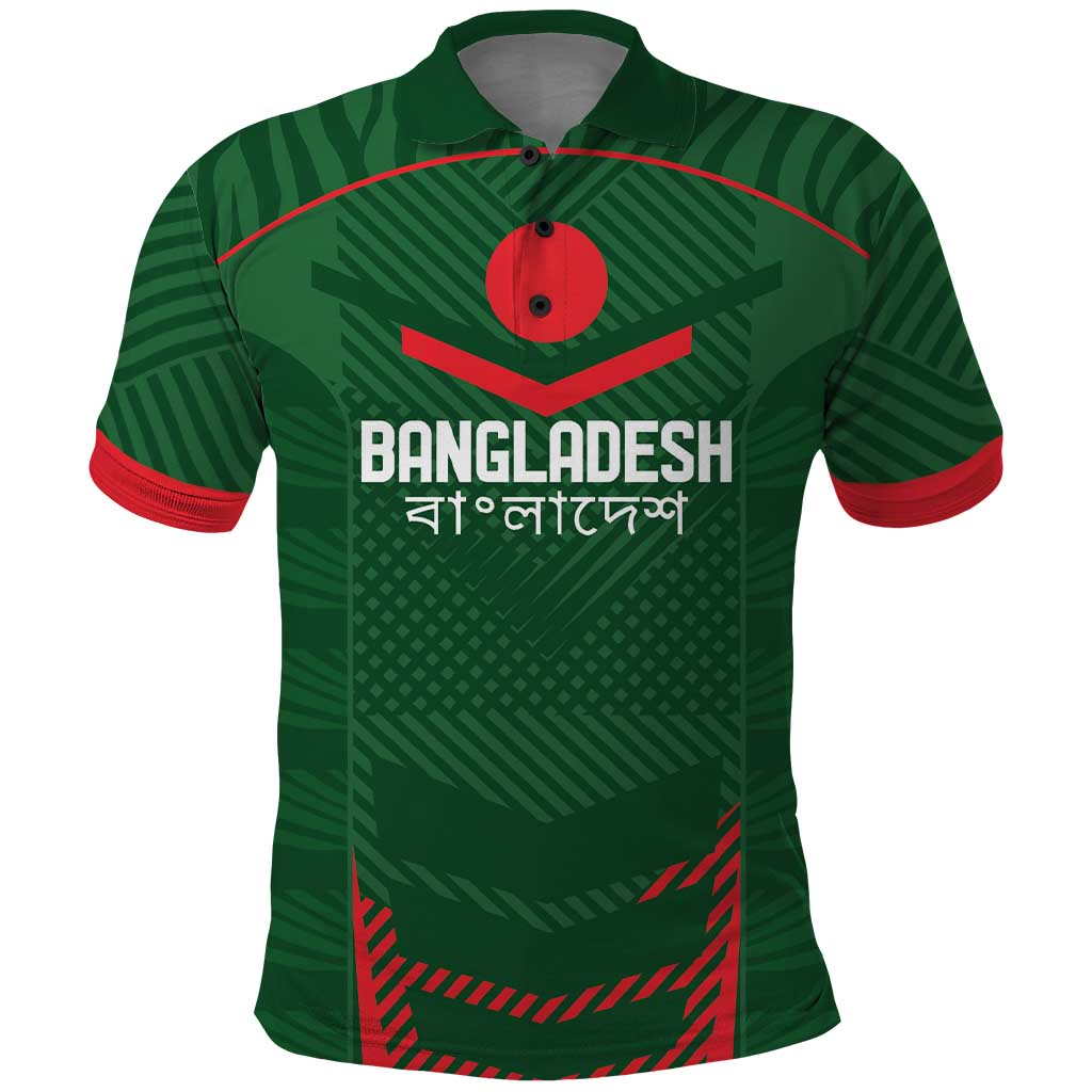 Custom Bangladesh Cricket Polo Shirt Go Tigers Sporty Version - Wonder Print Shop