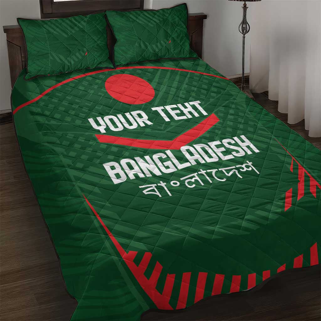 Custom Bangladesh Cricket Quilt Bed Set Go Tigers Sporty Version