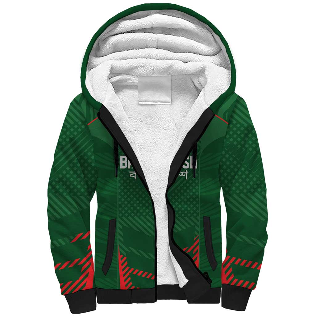 Custom Bangladesh Cricket Sherpa Hoodie Go Tigers Sporty Version