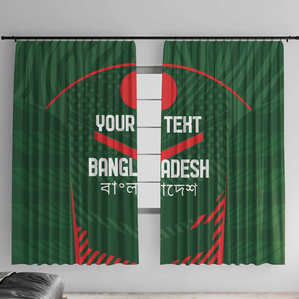 Custom Bangladesh Cricket Window Curtain Go Tigers Sporty Version