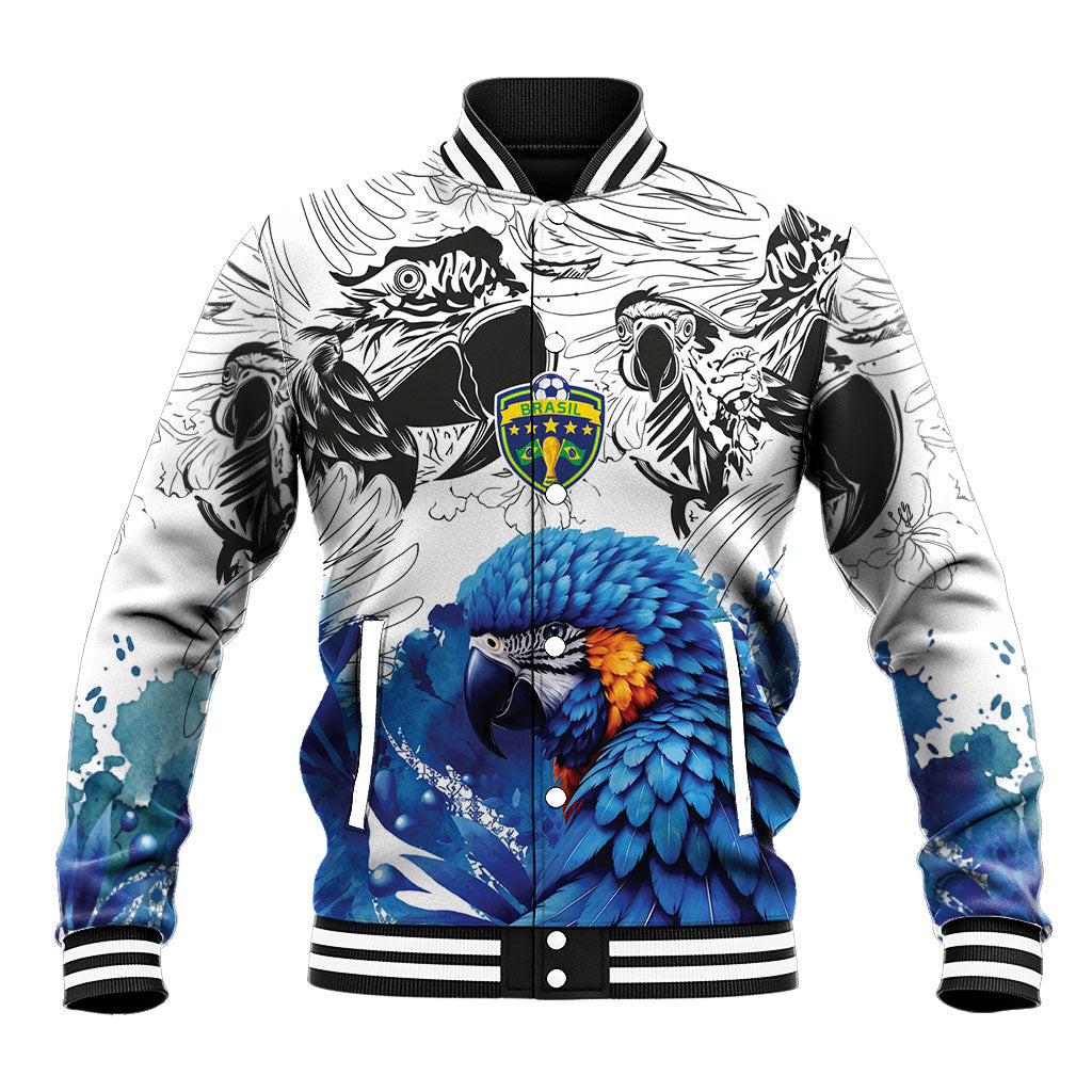 Custom Brasil Concept Guacamayo 2026 Floral Baseball Jacket Blue Edition