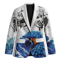 Custom Brasil Concept Guacamayo 2026 Floral Blazer Blue Edition