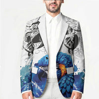 Custom Brasil Concept Guacamayo 2026 Floral Blazer Blue Edition