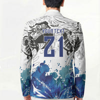 Custom Brasil Concept Guacamayo 2026 Floral Blazer Blue Edition