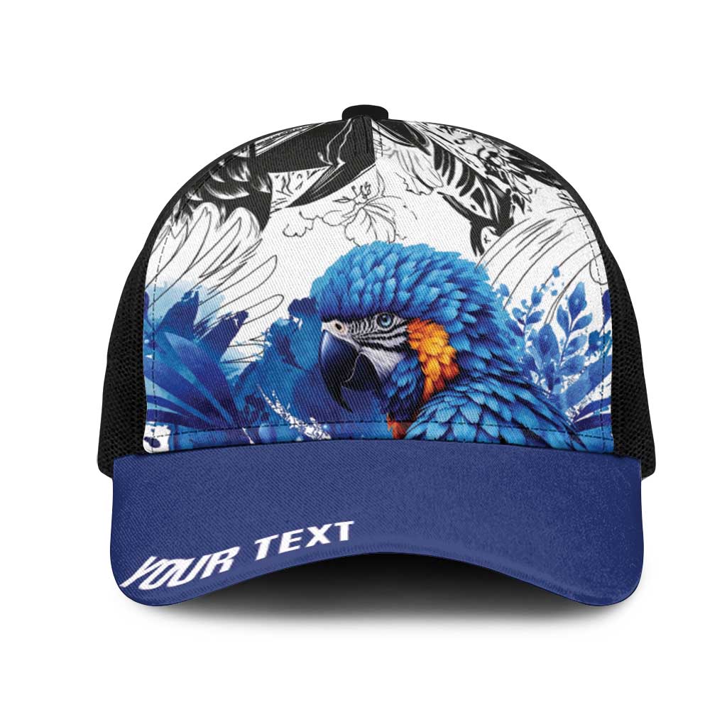 Personalized Brasil Concept Guacamayo 2026 Floral Mesh Trucker Cap Blue Edition