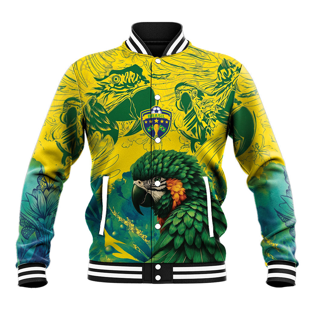 Custom Brasil Concept Guacamayo 2026 Floral Baseball Jacket Green Edition