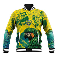 Custom Brasil Concept Guacamayo 2026 Floral Baseball Jacket Green Edition