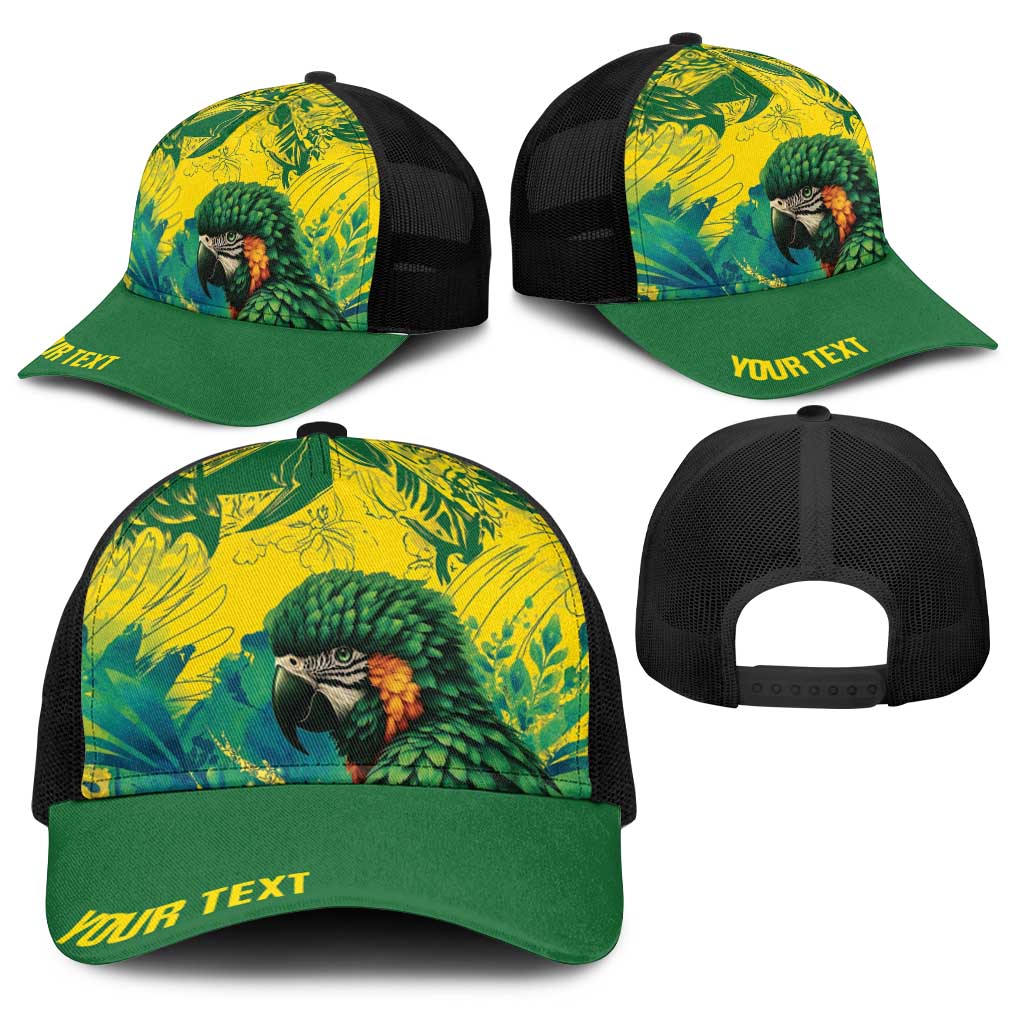 Personalized Brasil Concept Guacamayo 2026 Floral Baseball Net Cap Green Edition