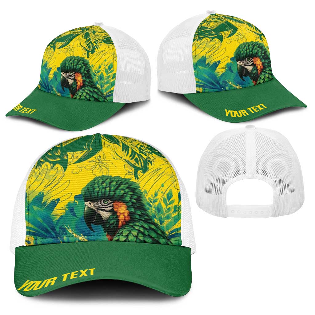 Personalized Brasil Concept Guacamayo 2026 Floral Baseball Net Cap Green Edition