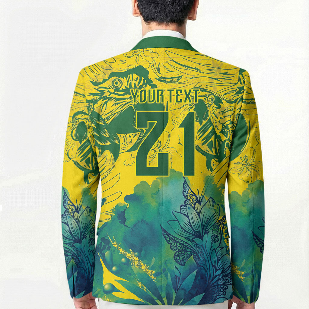 Custom Brasil Concept Guacamayo 2026 Floral Blazer Green Edition