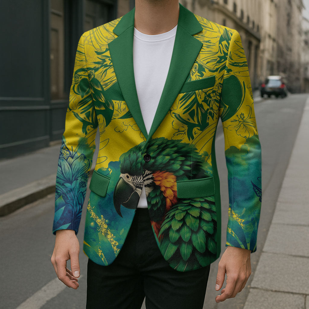 Custom Brasil Concept Guacamayo 2026 Floral Blazer Green Edition