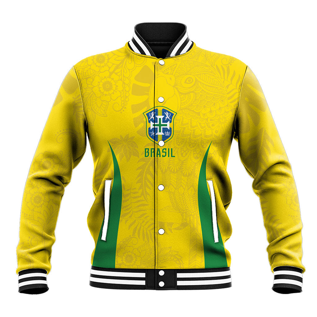 Custom Brasil Concept Parrot Football Baseball Jacket Macaw Bird Floral Tribal Edition 2026