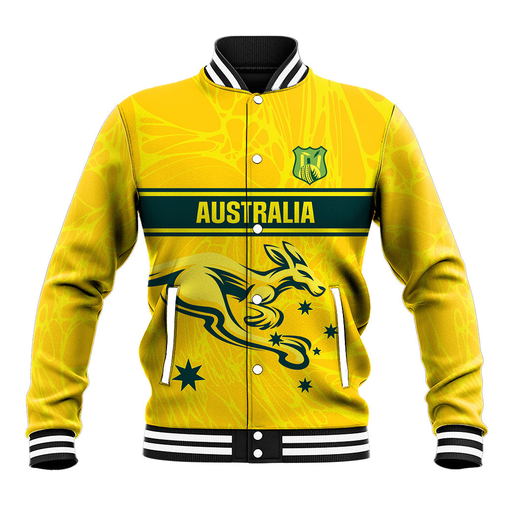 World Cricket Custom Australia Baseball Jacket Aussie! Aussie! Oi! Oi! Oi!