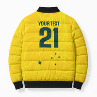 World Cricket Custom Australia Bomber Puffer Jacket Aussie! Aussie! Oi! Oi! Oi!