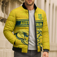 World Cricket Custom Australia Bomber Puffer Jacket Aussie! Aussie! Oi! Oi! Oi!