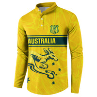 World Cricket Custom Australia Button Sweatshirt Aussie! Aussie! Oi! Oi! Oi!