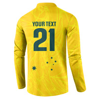 World Cricket Custom Australia Button Sweatshirt Aussie! Aussie! Oi! Oi! Oi!
