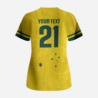World Cricket Custom Australia Scrub Top Aussie! Aussie! Oi! Oi! Oi!