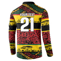 World Cricket Custom Zimbabwe Button Sweatshirt Zimbabwe Bird Go Chevrons!