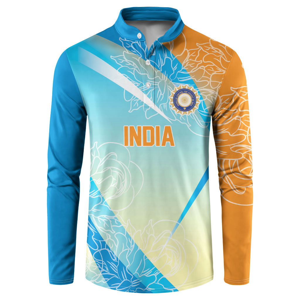 World Cricket Custom India Button Sweatshirt Ashoka Chakra Jeetega Bhai Jeetega India Jeetega!