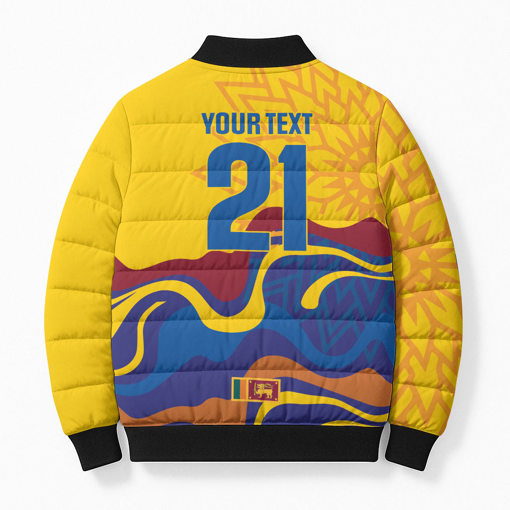 World Cricket Custom Sri Lanka Bomber Puffer Jacket Lion with Sword Api Dinamu!
