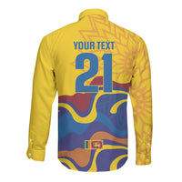 World Cricket Custom Sri Lanka Long Sleeve Button Shirt Lion with Sword Api Dinamu!