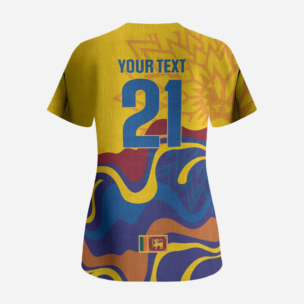 World Cricket Custom Sri Lanka Scrub Top Lion with Sword Api Dinamu!