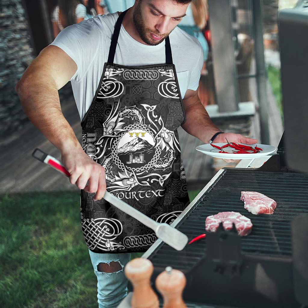Personalized Caernarfonshire Sir Gaernarfon Apron Black Castle Tower Celtic-inspired - Wonder Print Shop
