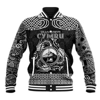Personalized Caernarfonshire Sir Gaernarfon Baseball Jacket Black Castle Tower Celtic-inspired - Wonder Print Shop