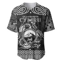 Personalized Caernarfonshire Sir Gaernarfon Baseball Jersey Black Castle Tower Celtic-inspired - Wonder Print Shop