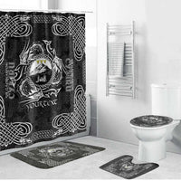 Personalized Caernarfonshire Sir Gaernarfon Bathroom Set Black Castle Tower Celtic-inspired - Wonder Print Shop