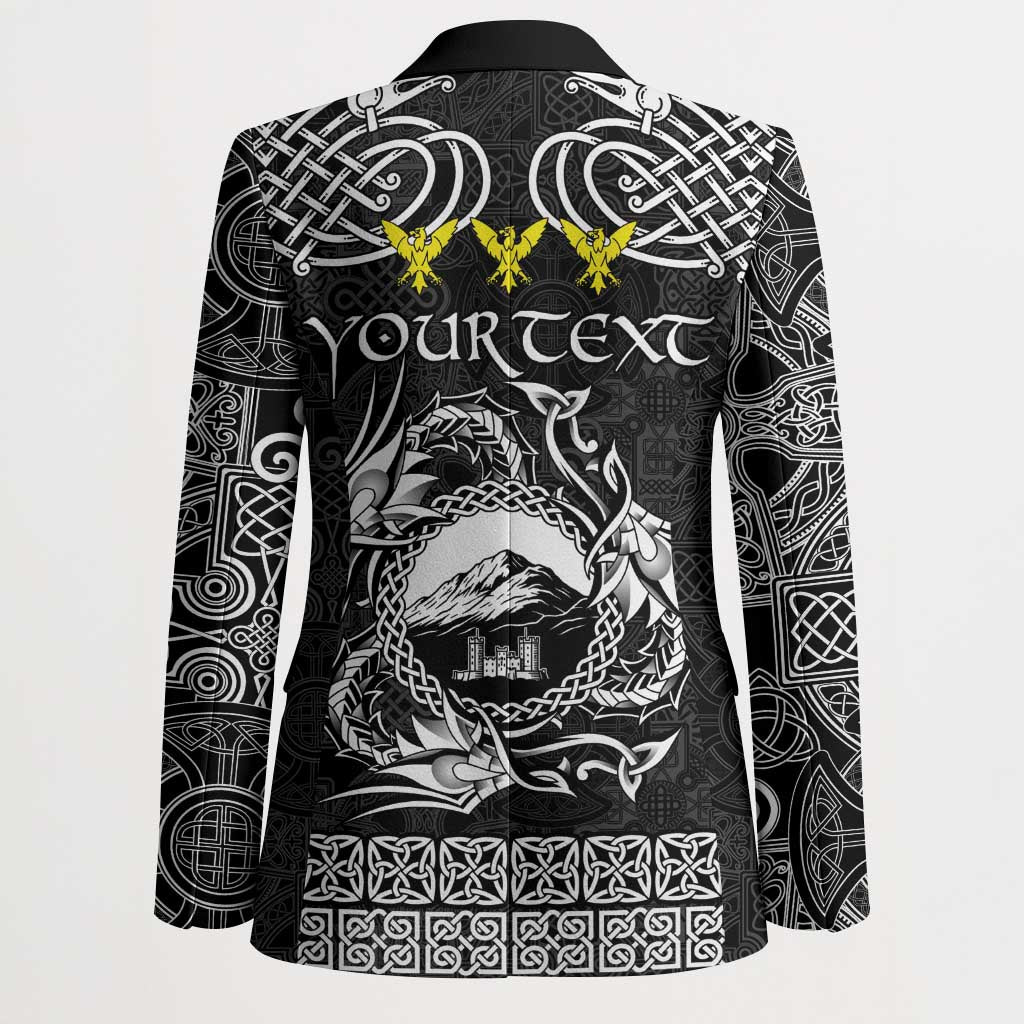 Personalized Caernarfonshire Sir Gaernarfon Blazer Black Castle Tower Celtic-inspired - Wonder Print Shop