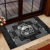 Personalized Caernarfonshire Sir Gaernarfon Rubber Doormat Black Castle Tower Celtic-inspired - Wonder Print Shop