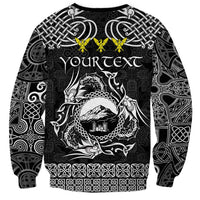 Personalized Caernarfonshire Sir Gaernarfon Sweatshirt Black Castle Tower Celtic-inspired - Wonder Print Shop