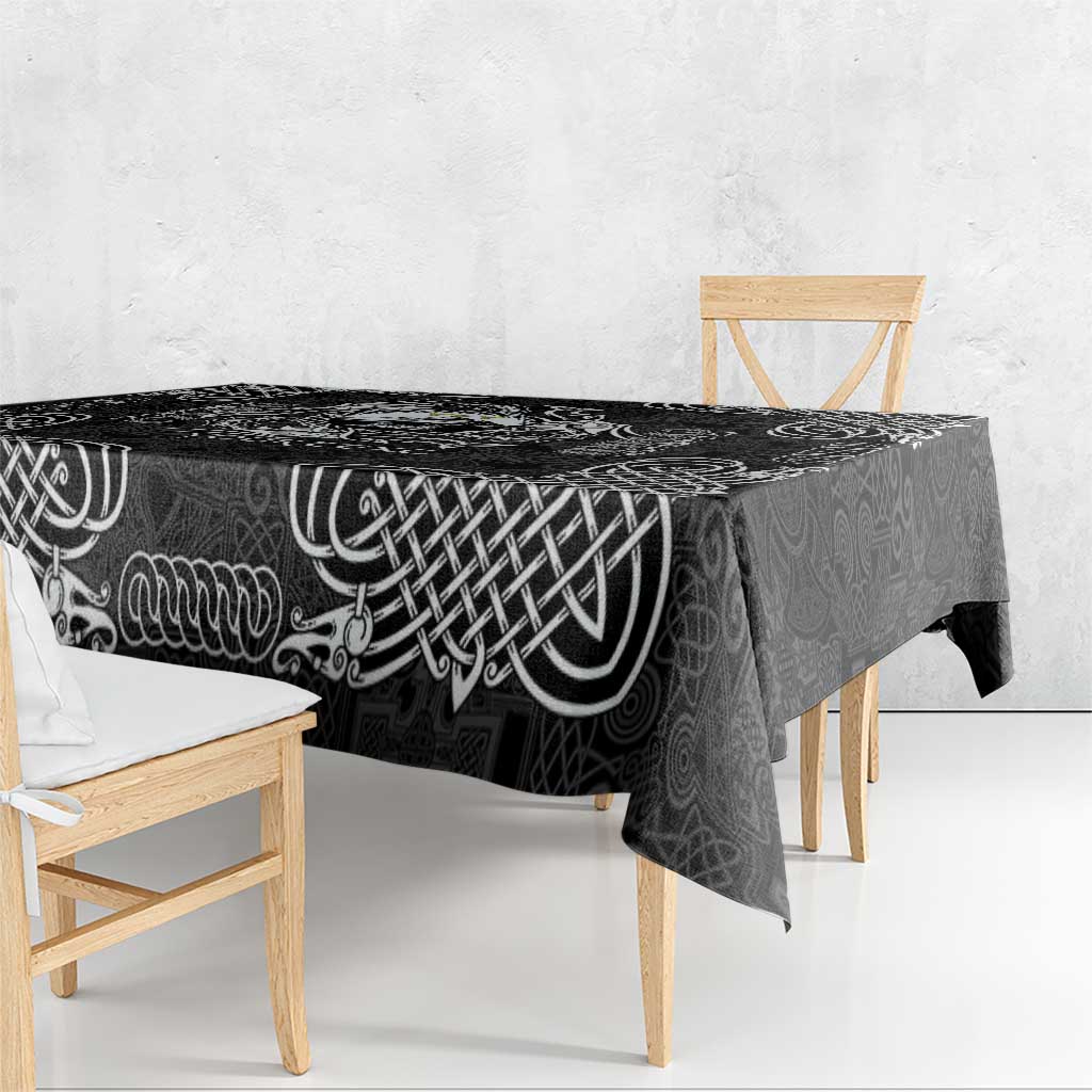 Personalized Caernarfonshire Sir Gaernarfon Tablecloth Black Castle Tower Celtic-inspired - Wonder Print Shop