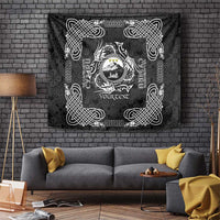 Personalized Caernarfonshire Sir Gaernarfon Tapestry Black Castle Tower Celtic-inspired - Wonder Print Shop