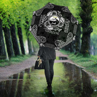 Personalized Caernarfonshire Sir Gaernarfon Umbrella Black Castle Tower Celtic-inspired - Wonder Print Shop