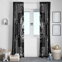 Personalized Caernarfonshire Sir Gaernarfon Window Curtain Black Castle Tower Celtic-inspired - Wonder Print Shop